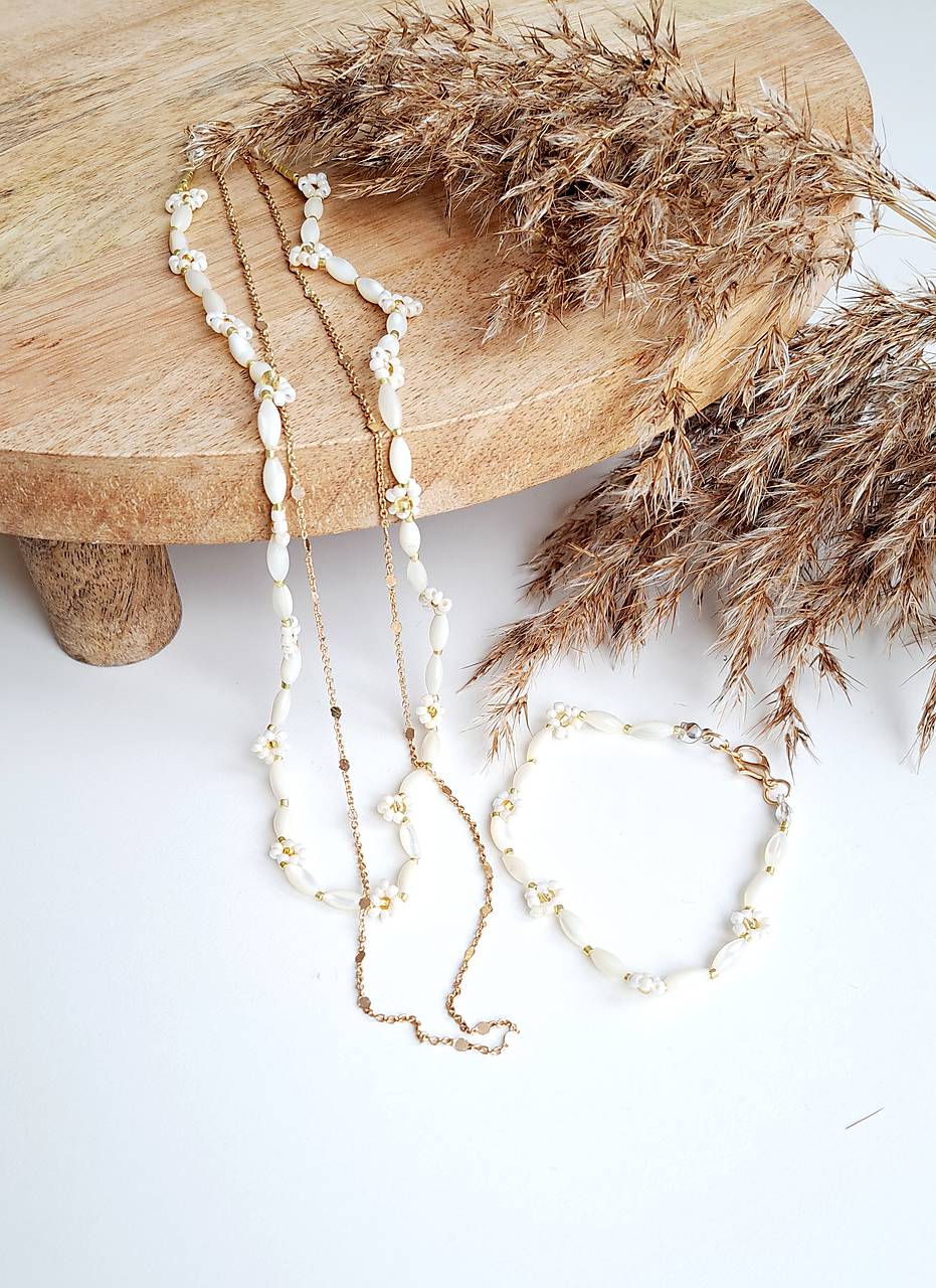 Náhrdelník korálkový perličková sada