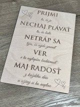 Dekorácie - Motivačný citát na bukovej pregleke - 17203325_