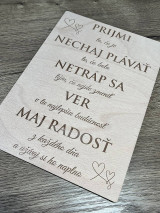 Dekorácie - Motivačný citát na bukovej pregleke - 17203326_