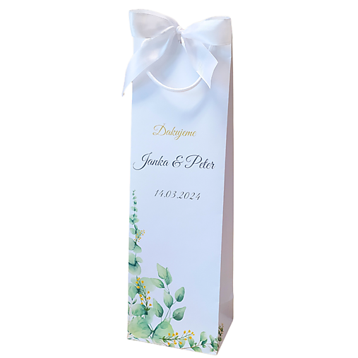 Papier - Taška na fľašu, svadba - 17206389_