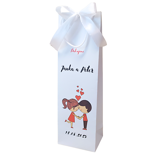 Papier - Taška na fľašu, svadba - 17206397_