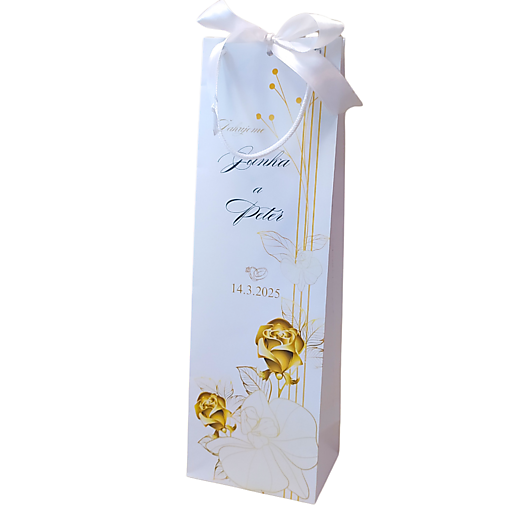 Papiernictvo - Taška na svadobné vínko - 17206415_