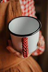 Nádoby - Smaltovaný hrnček - Srdečný - 17204247_