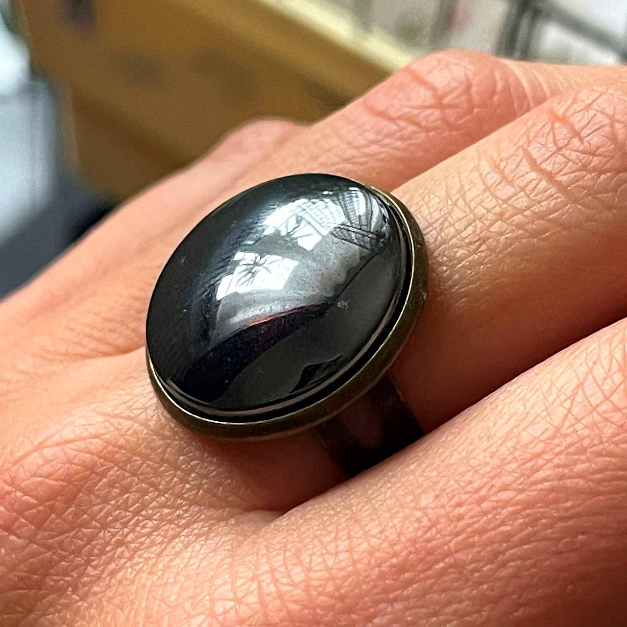 Bronze Hematite Ring / Prsteň s hematitom E061