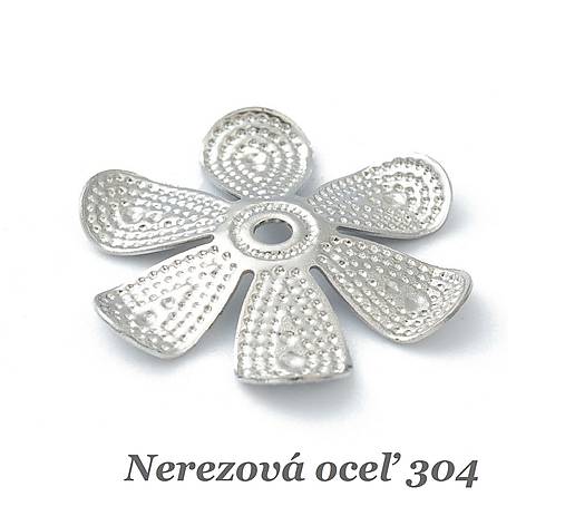 Komponenty - Kaplík kvet 17mm /M4059/ - nerez.oceľ 304 - 17207220_