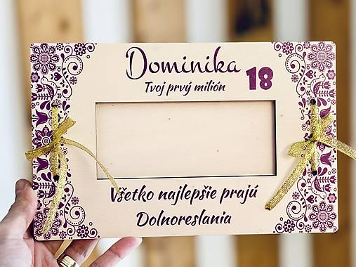 Papiernictvo - Drevená obálka na peniaze k narodeninám - 17208739_
