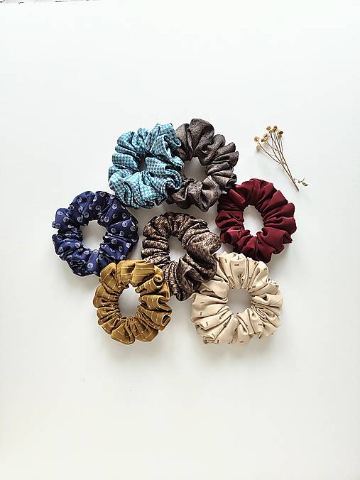 Basic MAXI scrunchie (Hnedo-čierna)