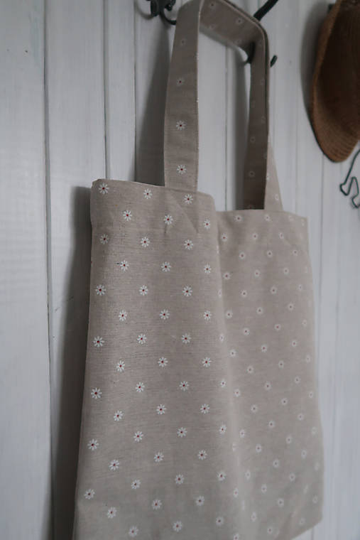 Nákupné tašky - Taška bavlnená nákupná kvietkovaná - 17206940_
