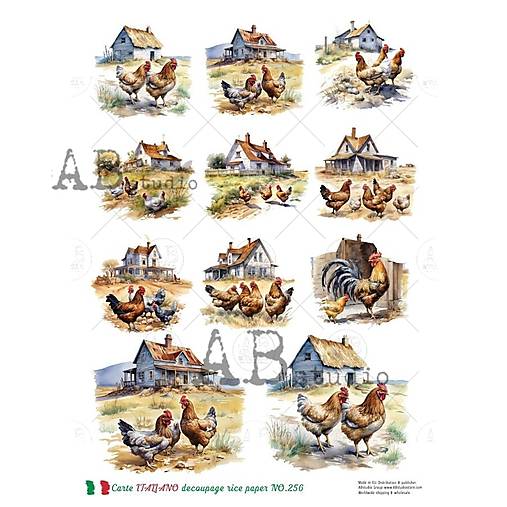 Papier - Ryžový papier 256 AB/ A4 - 17210348_