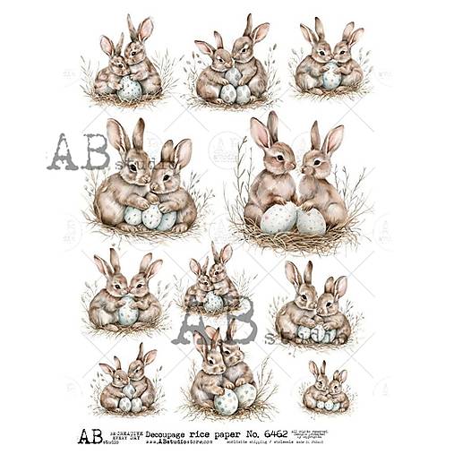 Papier - Ryžový papier 6462 AB/ A4 - 17210477_