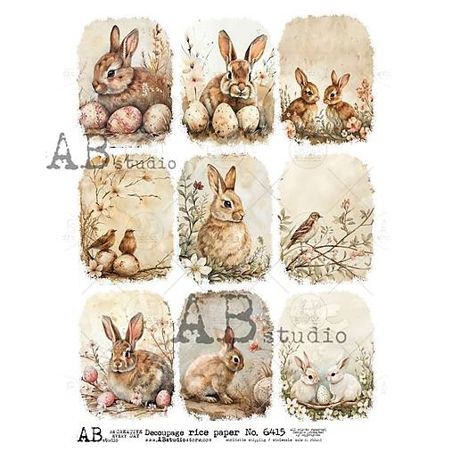 Papier - Ryžový papier 6415 AB/ A4 - 17210483_