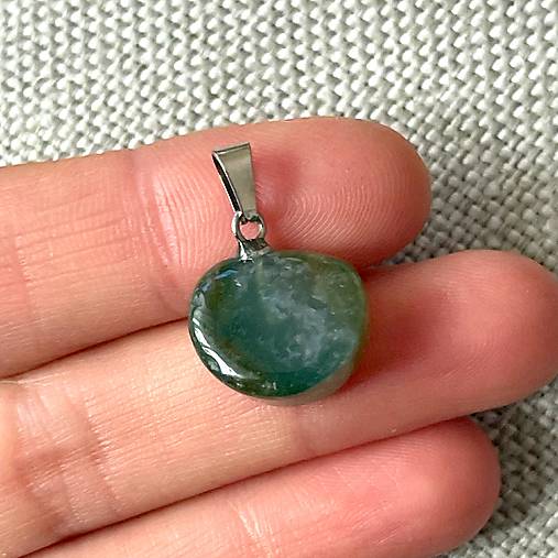 Moss Agate Pendant / Prívesok s machovým achátom E063