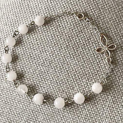 Rosary AG925 Rose Quartz Bracelet / Strieborný ruženec na ruku alebo do auta s ruženínom Ag925 E063