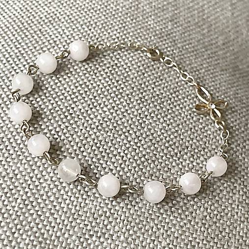 Rosary AG925 Rose Quartz Bracelet / Strieborný ruženec na ruku alebo do auta s ruženínom Ag925 E063