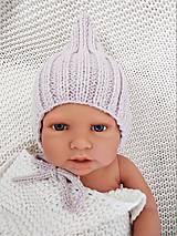 Detské čiapky - PIXIE - 100% Baby merino - 17210927_