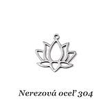 Komponenty - Lotosový kvet /M8309/ - nerezová oceľ 304 - 17212867_
