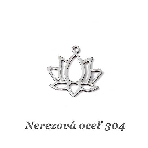 Komponenty - Lotosový kvet /M8309/ - nerezová oceľ 304 - 17212867_