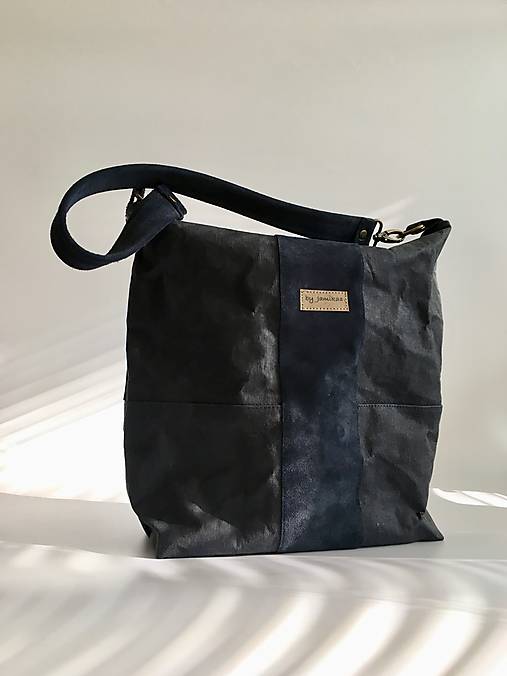 Veľké tašky - Tote bag "Navy blue" - 17211838_
