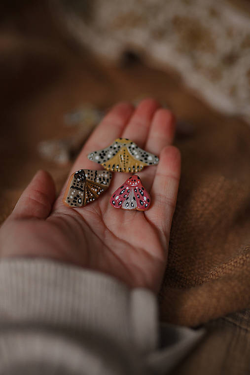 Brošne - Brošňa Nočný Motýľ (mini verzia) - 17212114_