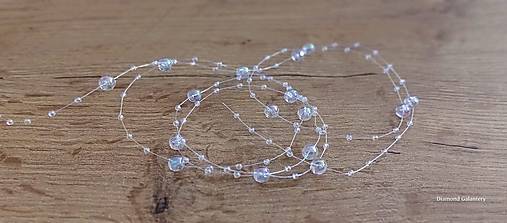 Tabuľky - Girlanda kryštálová -Guličky - Crystal AB - 17214676_