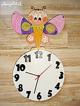 Hodiny - Hodiny - motýľ - 17214273_