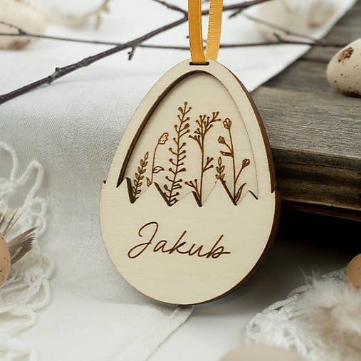 Dekorácie - Personalizované veľkonočné vajíčko - 17215283_