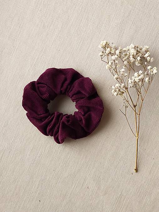 Ozdoby do vlasov - Menčestrová scrunchie - 17215567_