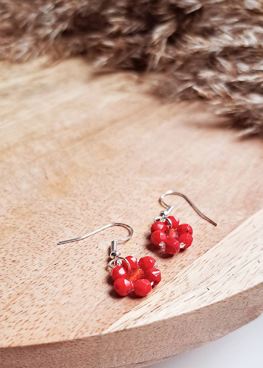 Korálkové visací náušnice  Fiori 3