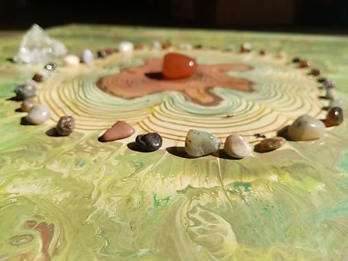 Obrazy - Liečiteľka - akryl na dreve - 17221242_