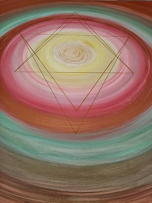 Obrazy - MERKABA  - akryl na dreve - 17221419_