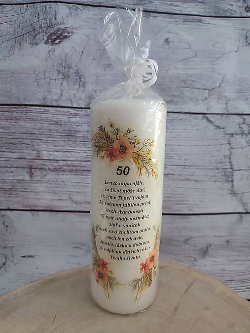 Sviečky -  Sviečka na 50 jubileum  - 17221130_