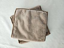 Úžitkový textil - VLNIENKA prehoz na rohovú lavicu a kreslá VELVET acryl Cappuccino dvojitý ušijeme podľa vlastných rozmerov - 17221108_