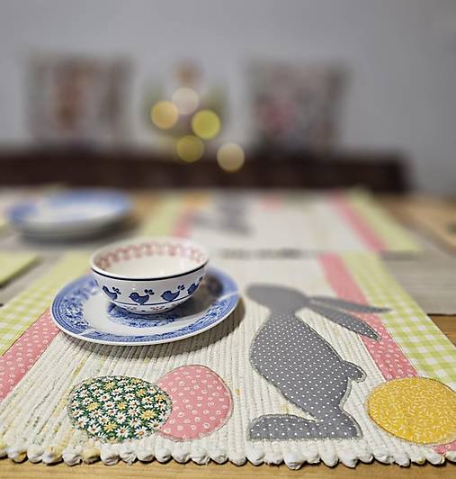 Úžitkový textil - jarné tkané prestieranie na stôl - 17221012_