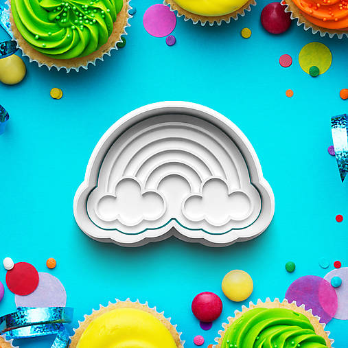 Príbory, varešky, pomôcky - Vykrajovátko s pečiatkou Dúha 772 (1ks Vykrajovačka s pečiatkou 772-2) - 17220314_