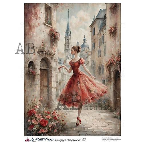 Papier - Ryžový papier 15 AB/ A4 - 17224348_