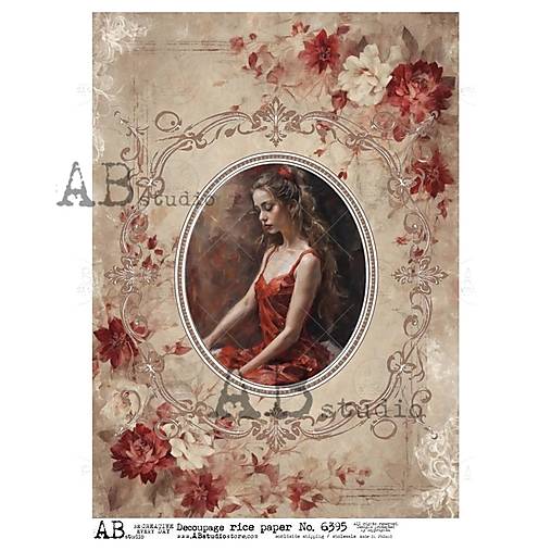 Papier - Ryžový papier 6395 AB/ A4 - 17224369_