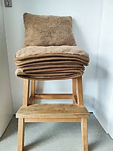 Úžitkový textil - VLNIENKA prehoz na rohovú lavicu a kreslá VELVET acryl Cappuccino dvojitý ušijeme podľa vlastných rozmerov - 17222541_