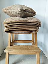 Úžitkový textil - VLNIENKA prehoz na rohovú lavicu a kreslá VELVET acryl Cappuccino dvojitý ušijeme podľa vlastných rozmerov - 17222546_