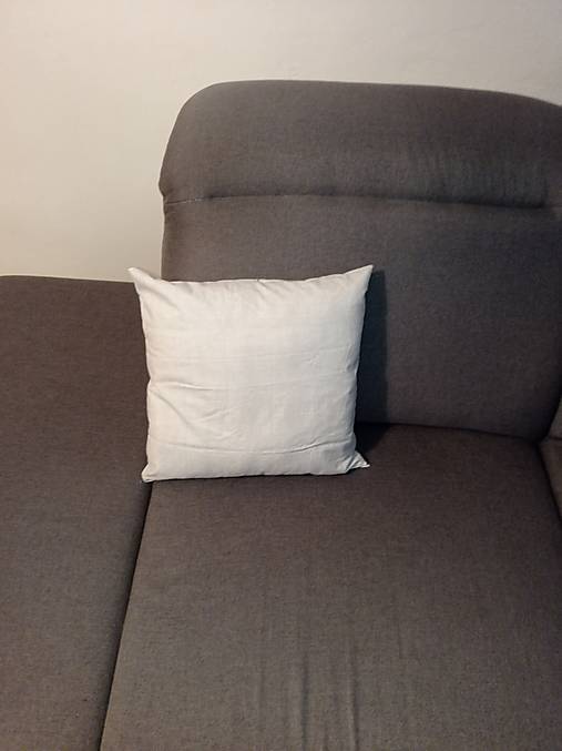 Úžitkový textil - Vankúš s obliečkou - svetlosivý s ražným efektom - 17224381_