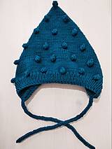 Detské čiapky - Merino čiapočka - škriatok s guličkami (6-12mesiacov (váš výber)) - 17223706_