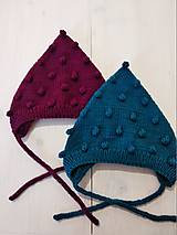 Detské čiapky - Merino čiapočka - škriatok s guličkami (6-12mesiacov (váš výber)) - 17223707_