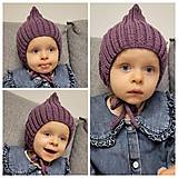 Detské čiapky - PIXIE - 100% Baby merino - 17225616_