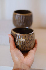 Nádoby - Woodland cup - Matcha ( sada 2 ks) - 17225073_