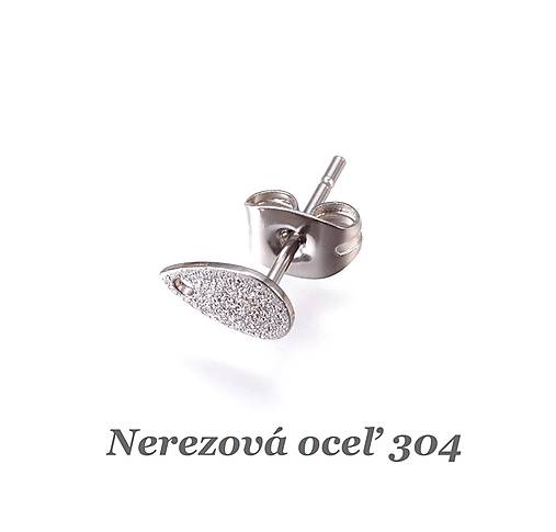 Komponenty - Puzeta textúrovaná slzička 8x5mm /M2188/ - nerez.oceľ 304 - 17226221_