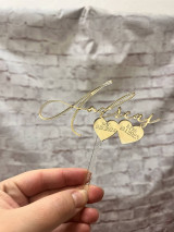 Dekorácie - Zápich do torty na krst s menom (Meno, dátumy, Božie dieťa) - 17226656_