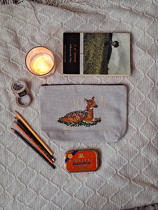 Taštičky - Vyšívaná taštička - srnka - 17227343_