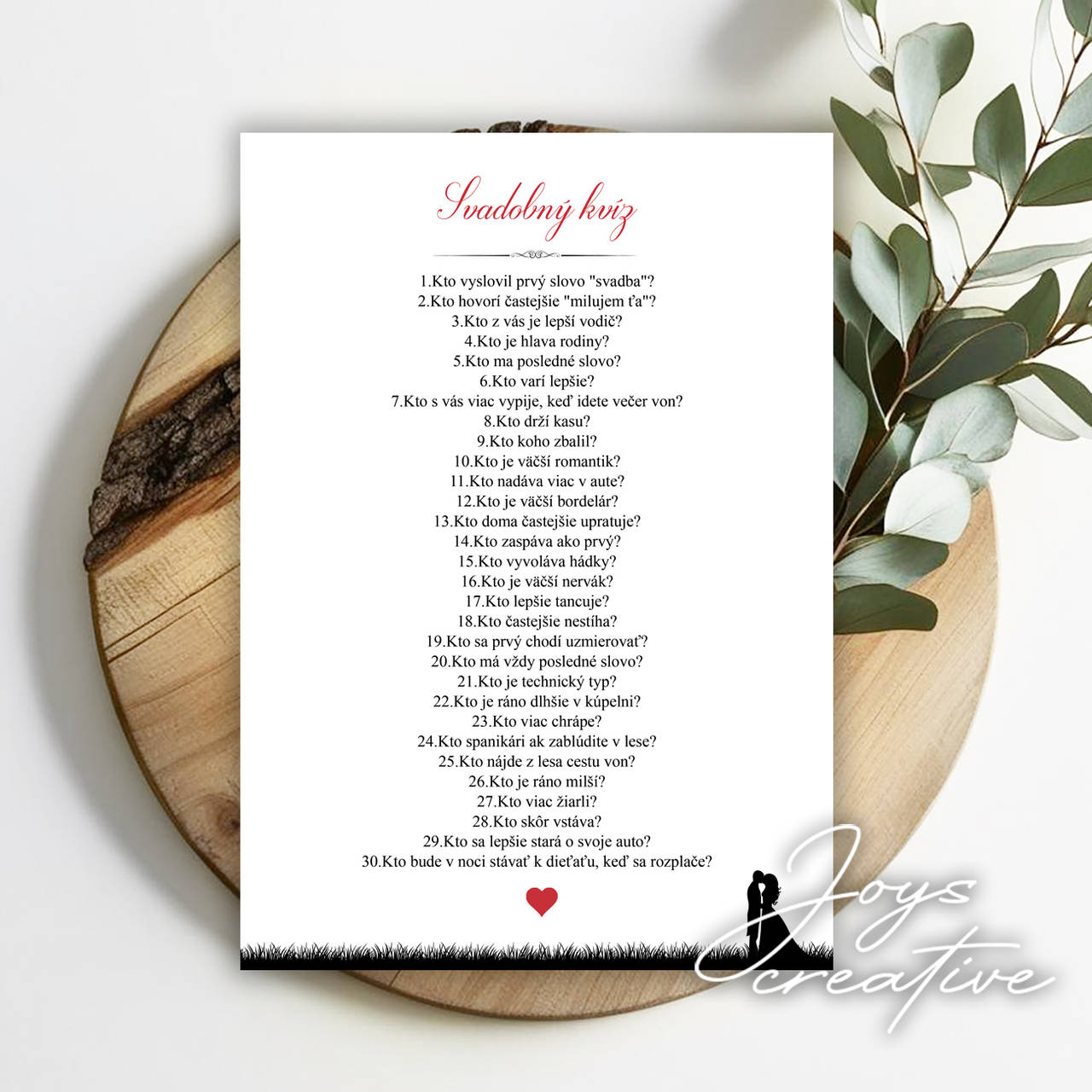 Svadobná karta - Svadobný kvíz