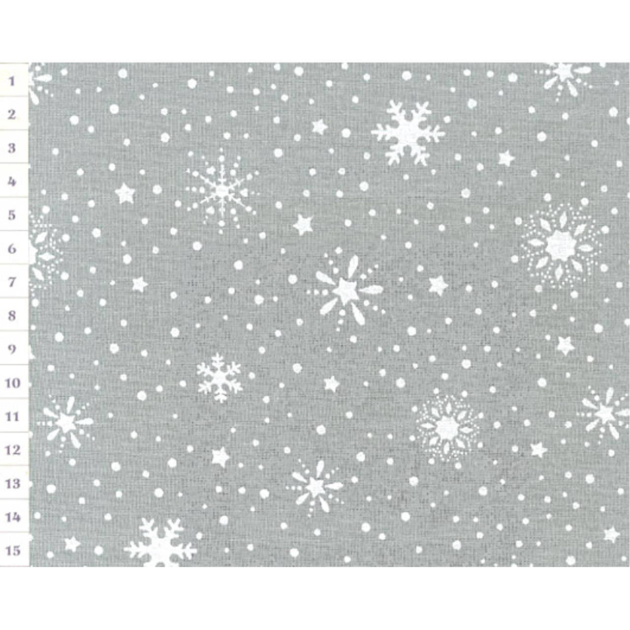 Bavlnená látka Christmas SB Grey, Snowflakes