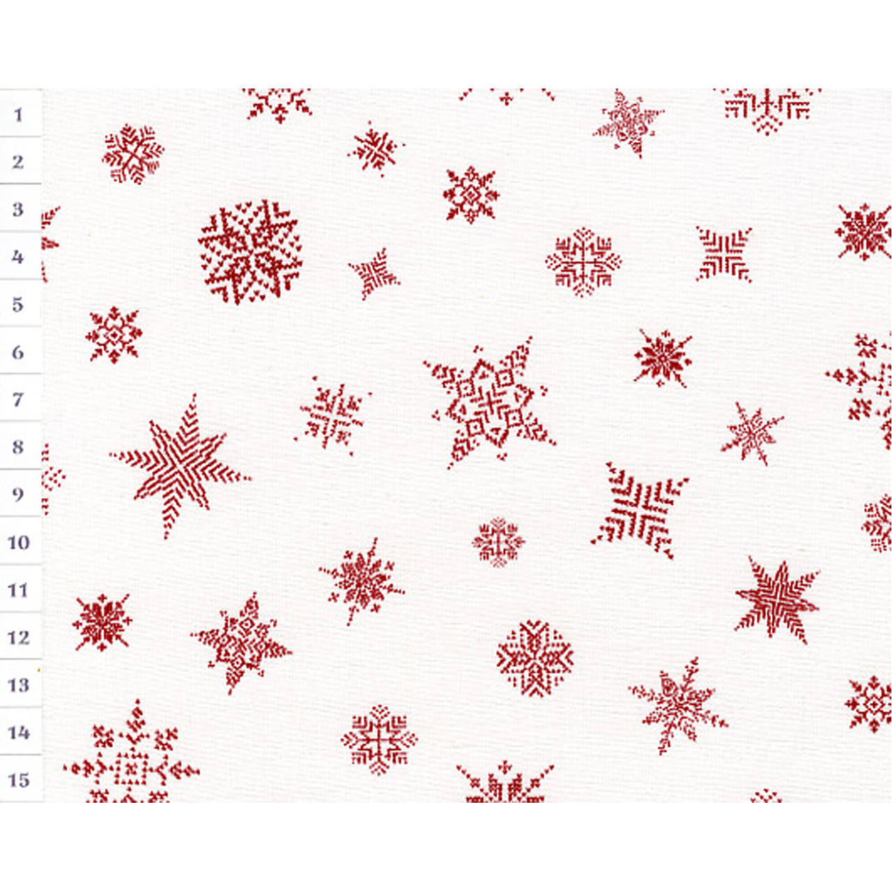 Bavlnená látka Christmas KD White, Embro Snowflakes