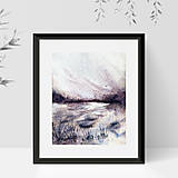Obrazy - Akvarel - Silence over the lake - 17227934_